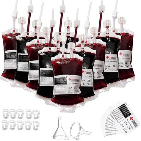 halloween fake blood bags|halloween blood bag drink bags.